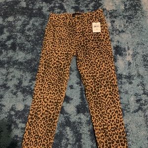 lucky brand nwt bridgette leopard skinny jeans